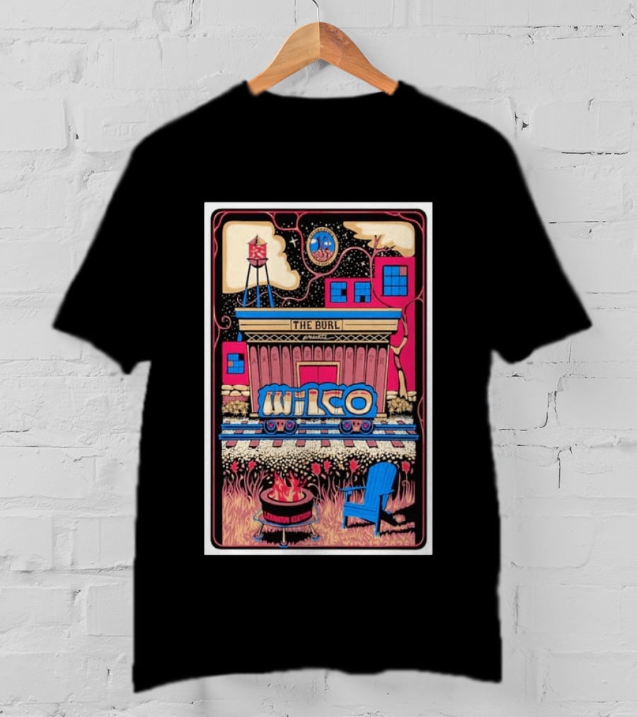 Wilco The Burl Lexington Kentucky Tour 2026 Adirondack Chair Campfire T-Shirt