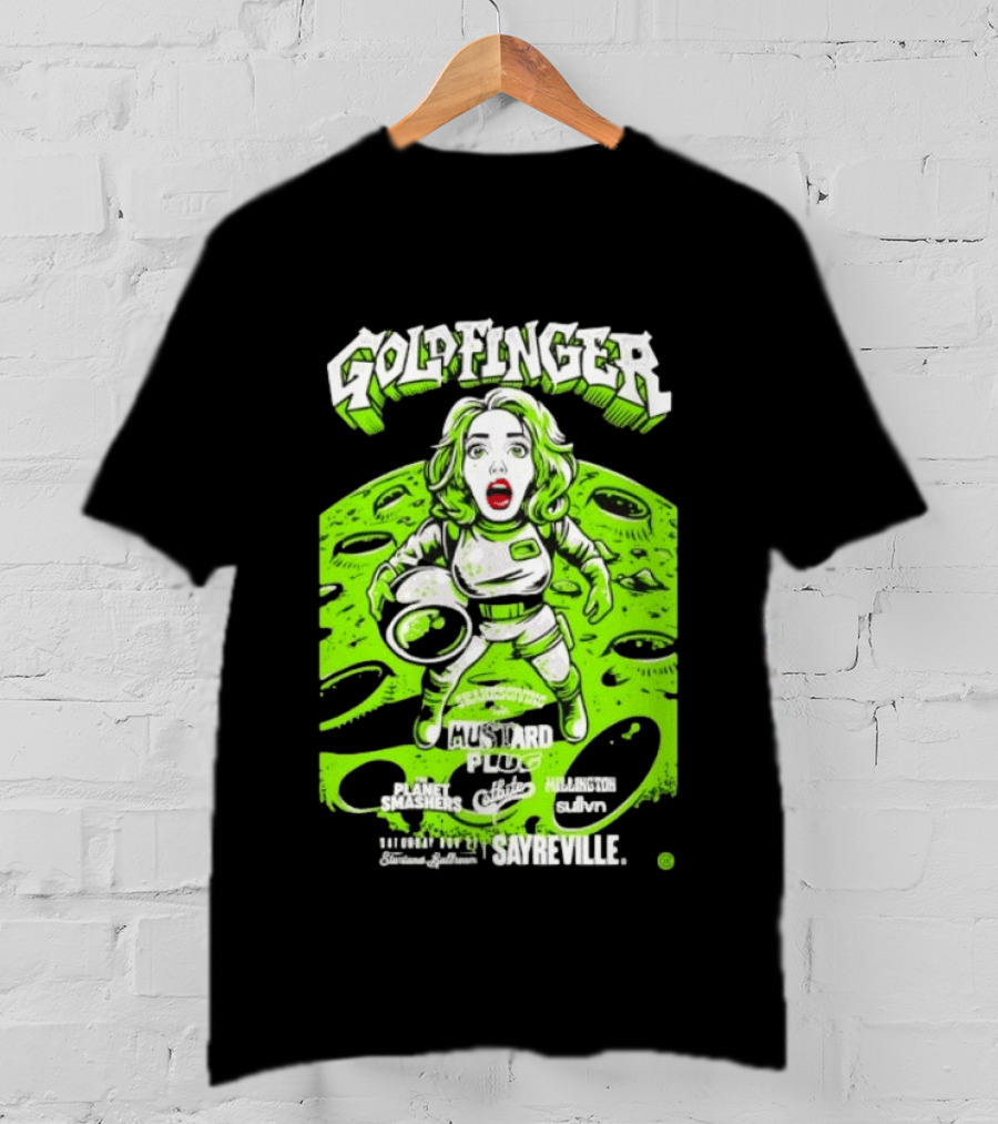 Goldfinger Mustard Plug The Planet Smashers Catbite Millington Skanksgiving Sayreville Alien Space Scene T-Shirt