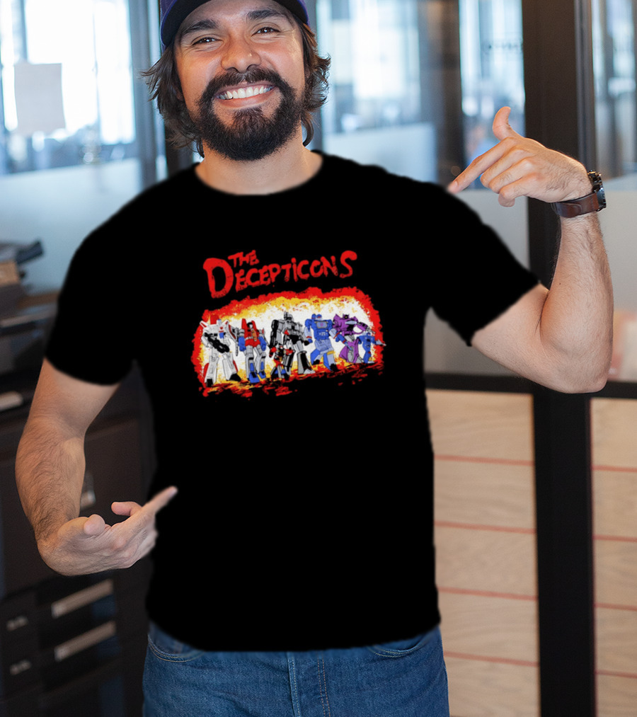 The Decepticons Transformers Group Distressed Vintage Look T-Shirt