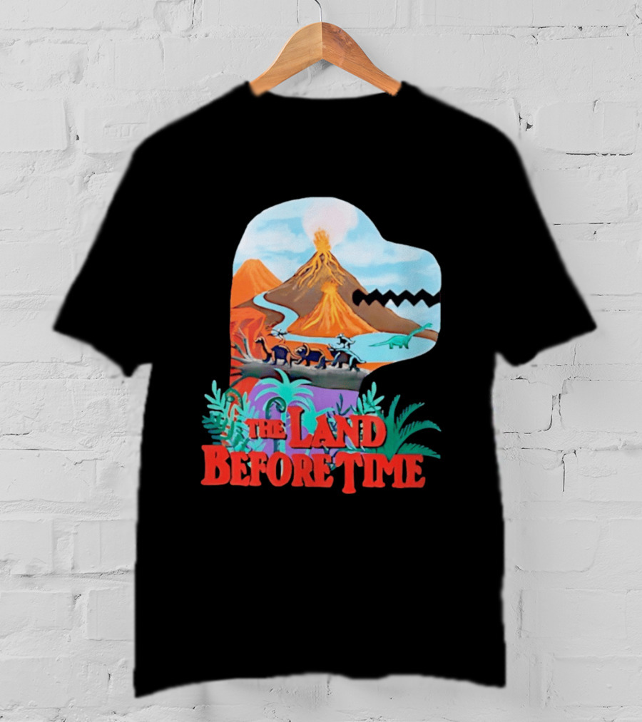 The Land Before Time Dinosaur Volcano Landscape T-Shirt