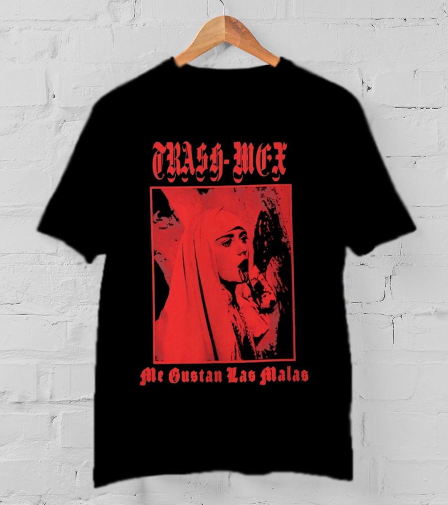 Trash Mex Me Gustan Las Malas Nun Iconic Red Nun T-Shirt
