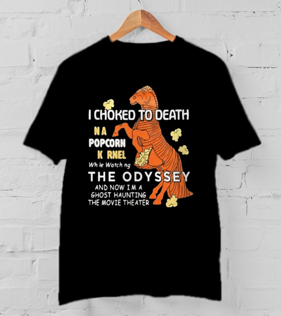 Trojan Horse Ghost Haunting The Odyssey Popcorn Kernel T-Shirt