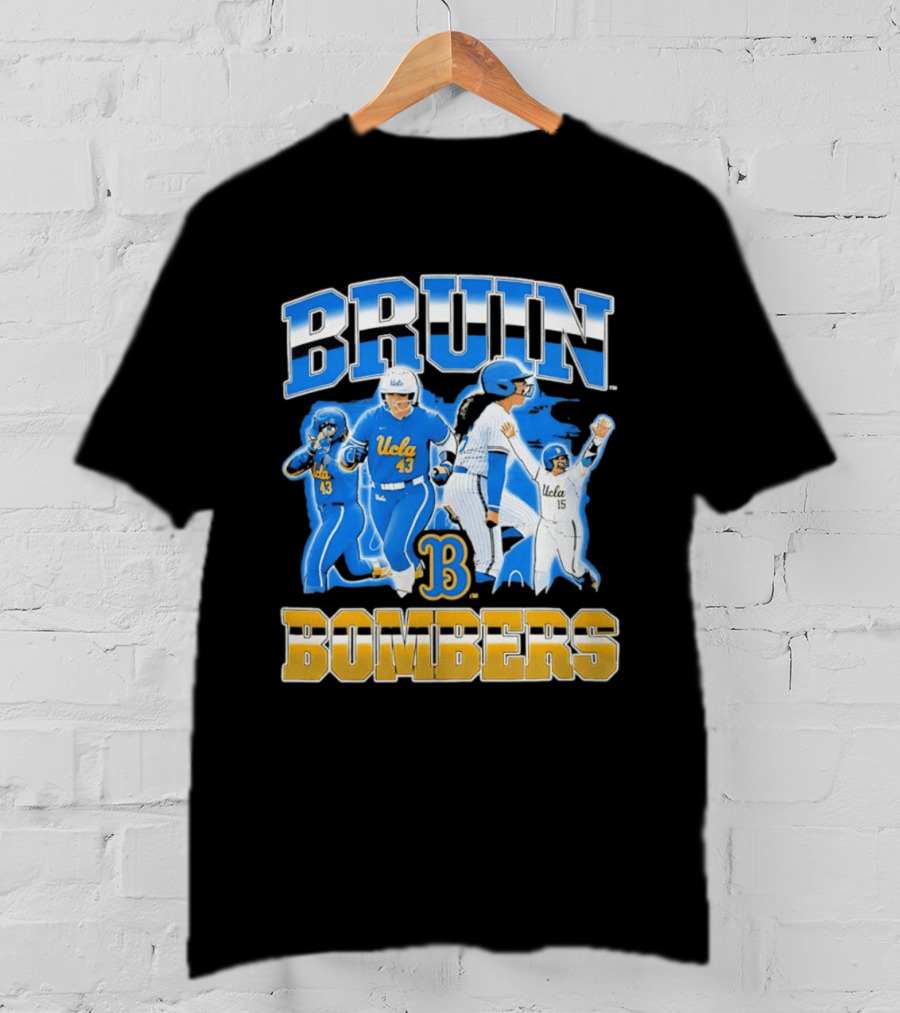 UCLA Bruin Bombers Softball Players Collage T-Shirt