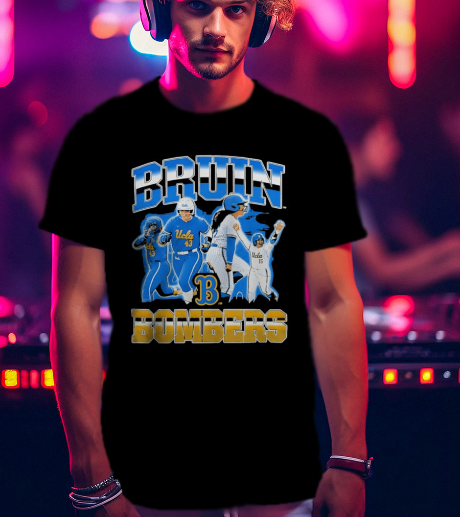 UCLA Bruin Bombers Softball Players Collage T-Shirt