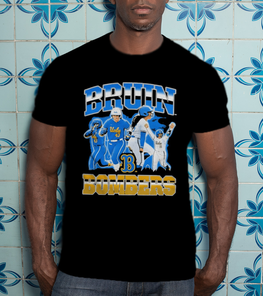 UCLA Bruin Bombers Softball Players Collage T-Shirt