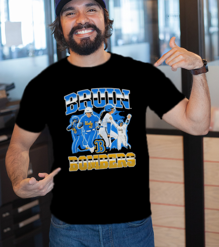 UCLA Bruin Bombers Softball Players Collage T-Shirt