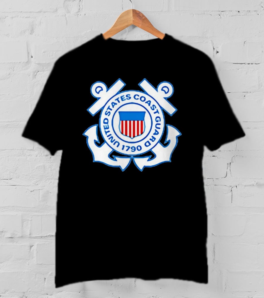 United States Coast Guard Emblem 1790 USCG Anchors Insignia T-Shirt