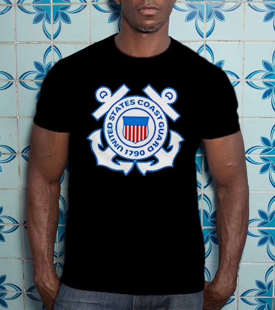 United States Coast Guard Emblem 1790 USCG Anchors Insignia T-Shirt