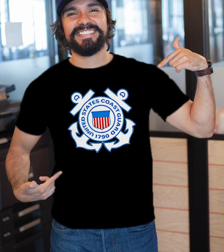 United States Coast Guard Emblem 1790 USCG Anchors Insignia T-Shirt