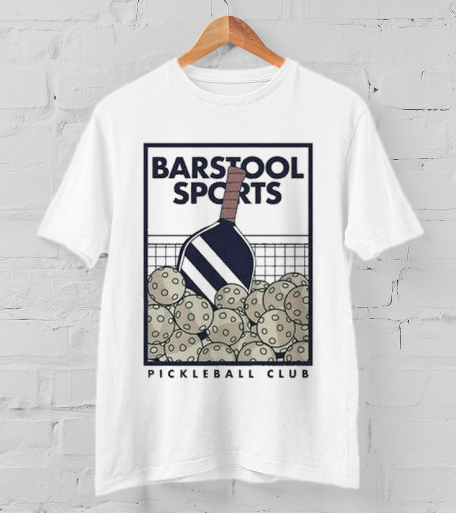 Barstool Sports Pickleball Club Paddle And Net T-Shirt