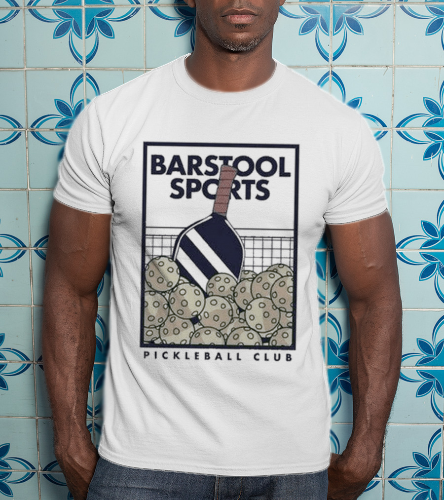 Barstool Sports Pickleball Club Paddle And Net T-Shirt