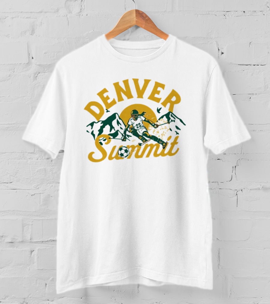 Denver Summit Number 25 Skiing Down Mountain Soccer T-Shirt