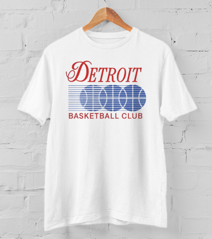 Detroit Basketball Club Basketball Silhouette Stripes T-Shirt