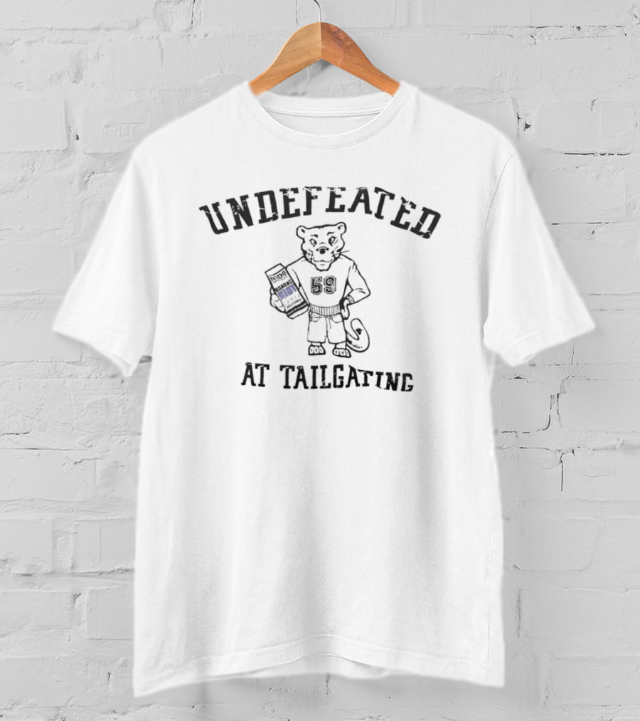 Roaring Riot Undefeated At Tailgating NoDa Brewing Co Panther With Drink T-Shirt
