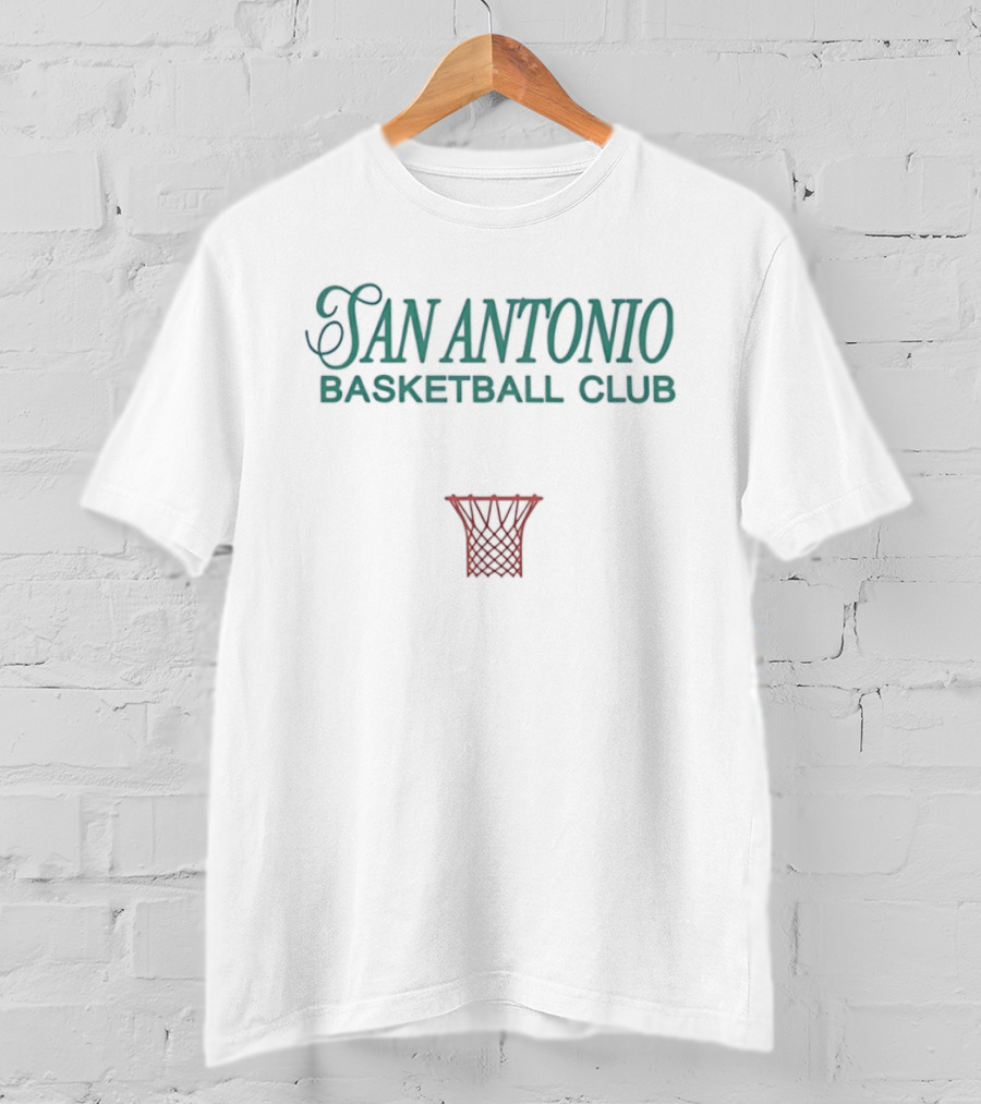San Antonio Basketball Club Team Name Basketball Hoop T-Shirt
