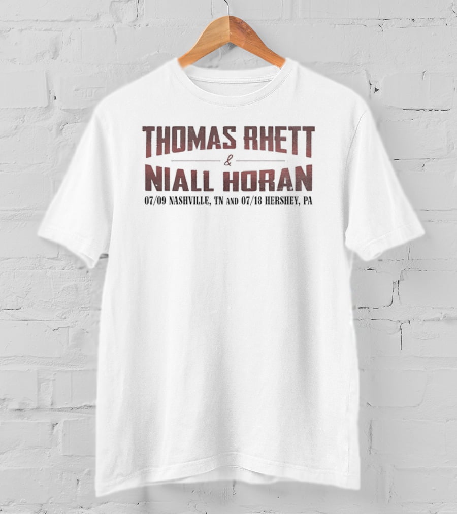 Thomas Rhett Niall Horan 07/08 Nashville TN 08/06 Hershey PA Tour Dates T-Shirt