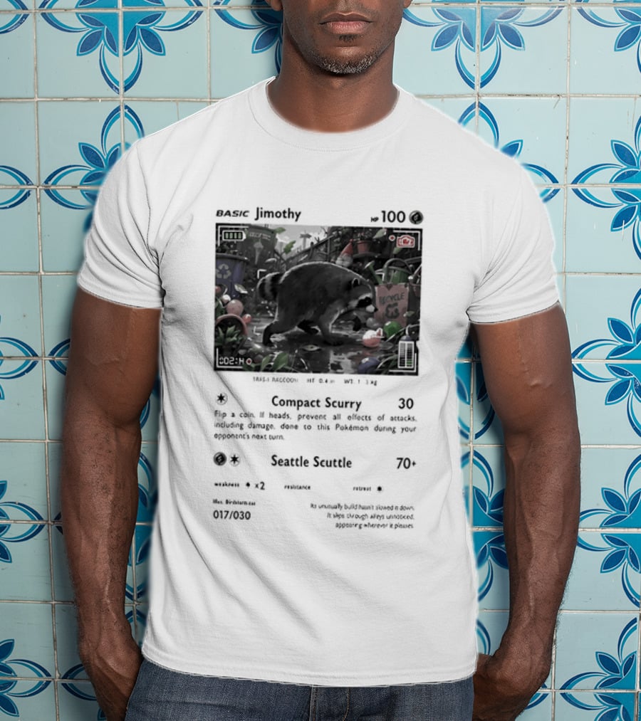 Jimothy Card 110 Combat Scrapy Raccoon Seattle Scuttle 70 2023 67/99 T-Shirt