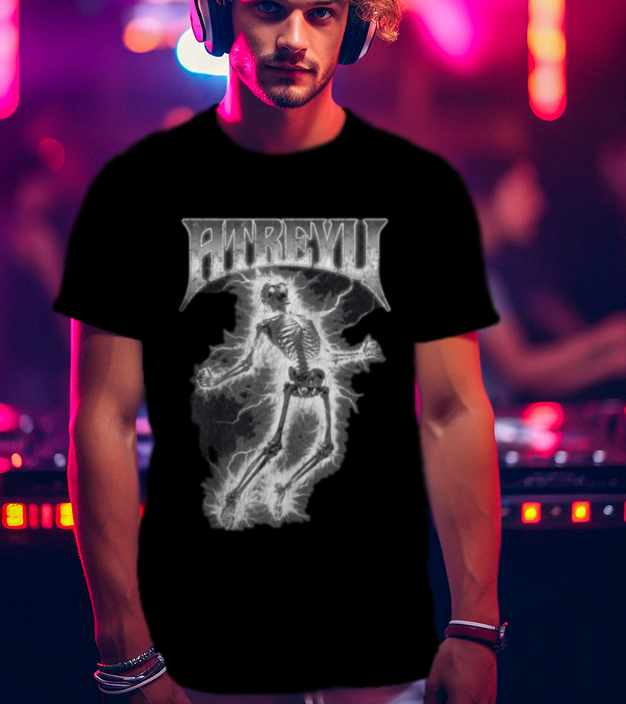 Atreyu Electric Skeleton Lightning Scene T-Shirt