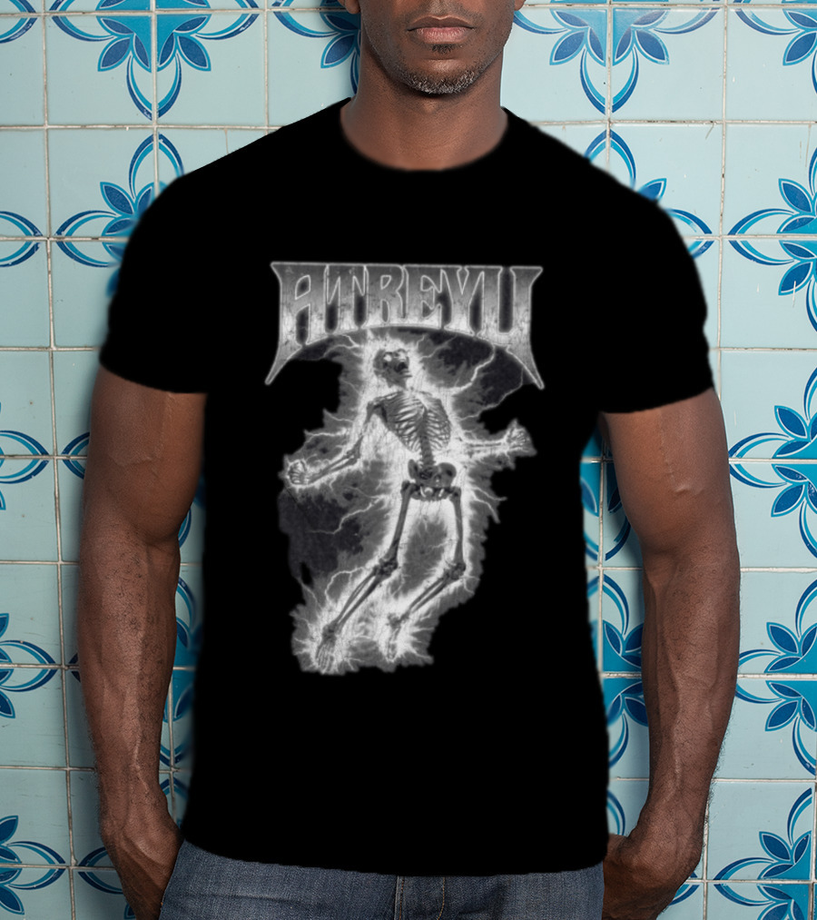 Atreyu Electric Skeleton Lightning Scene T-Shirt