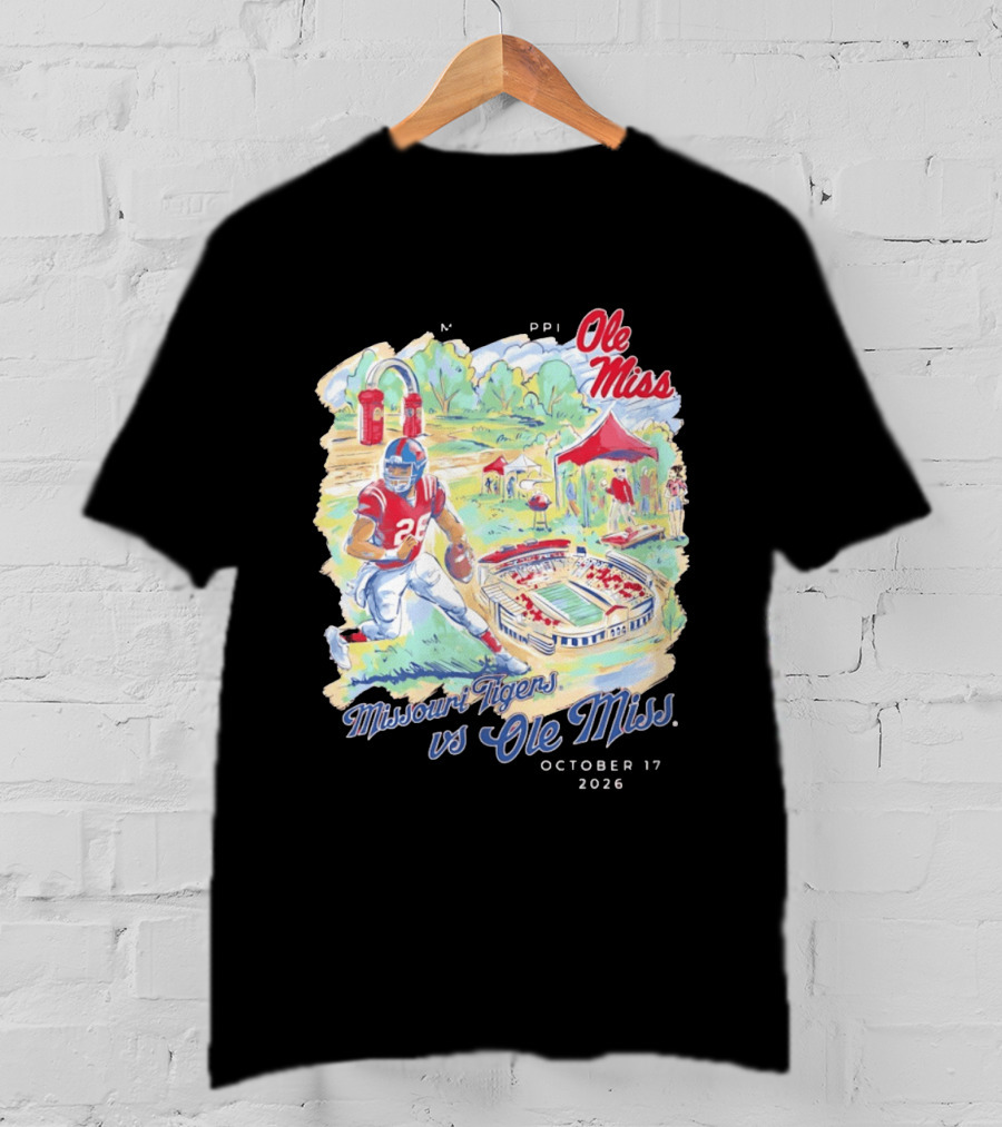 October 17 2026 Missouri Tigers Vs Ole Miss Football Stadium Tailgate Event T-Shirt