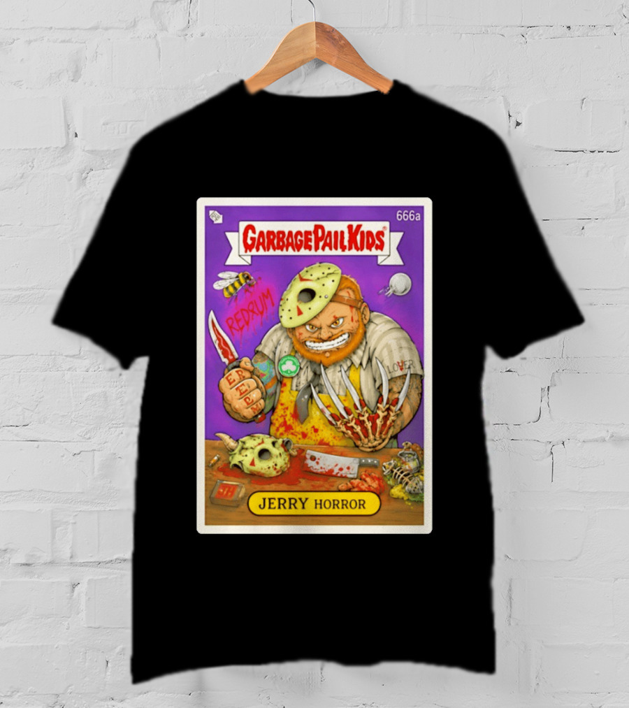 Garbage Pail Kids 666a Jerry Horror Redrum Trading Card T-Shirt