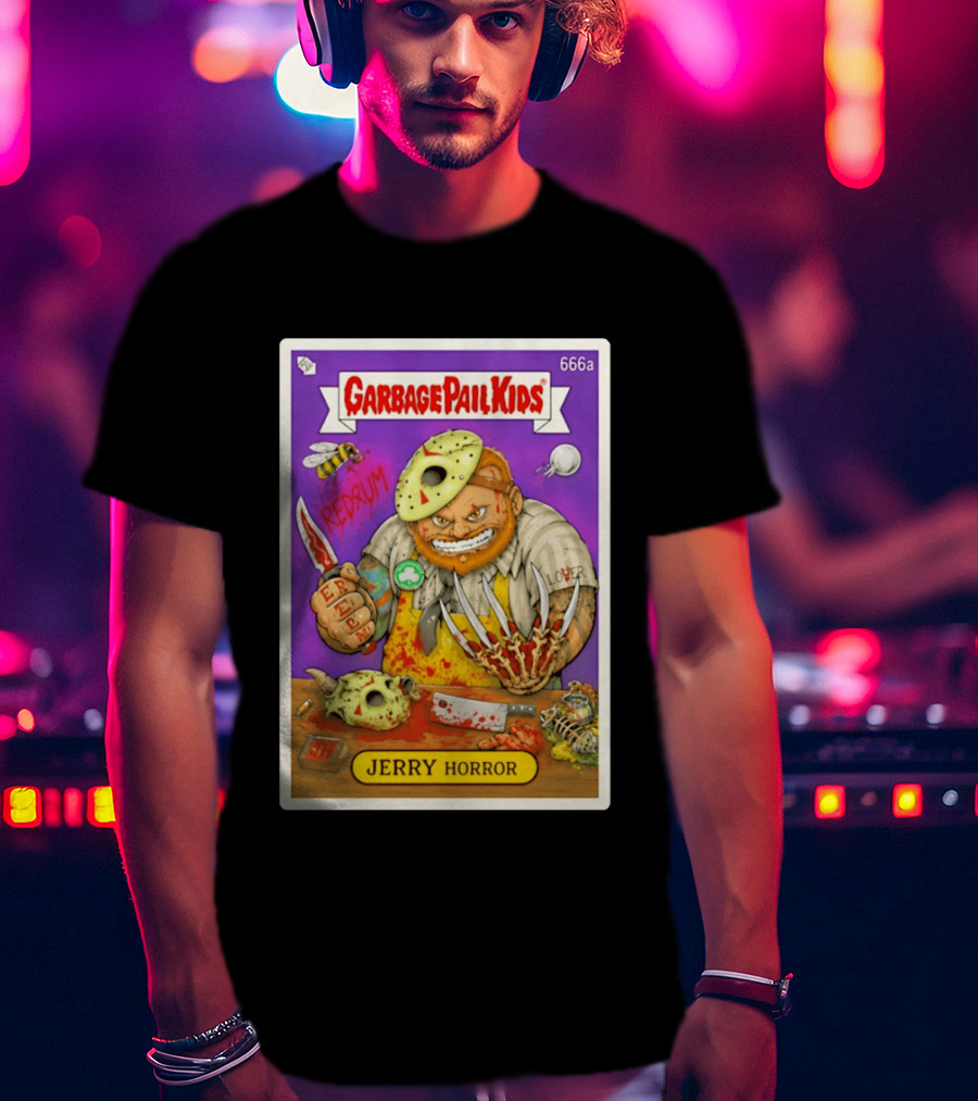 Garbage Pail Kids 666a Jerry Horror Redrum Trading Card T-Shirt