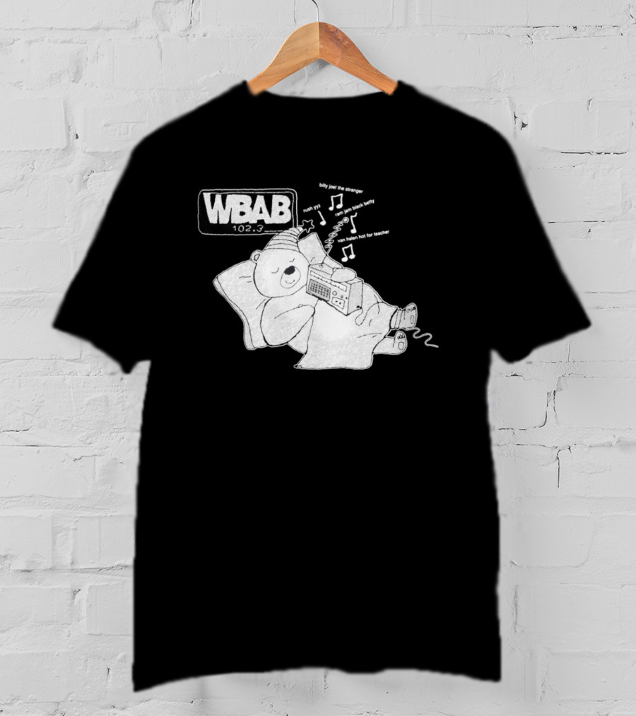 WBAB 102.3 Sleeping Bear Music Notes Radio Billy Joel The Stranger Rush YYZ T-Shirt