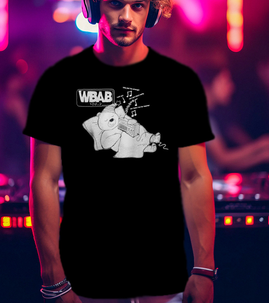 WBAB 102.3 Sleeping Bear Music Notes Radio Billy Joel The Stranger Rush YYZ T-Shirt