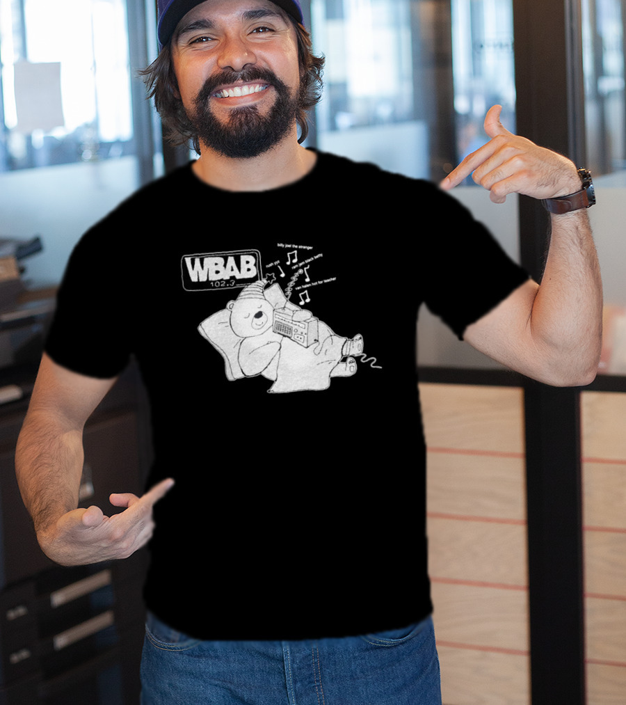 WBAB 102.3 Sleeping Bear Music Notes Radio Billy Joel The Stranger Rush YYZ T-Shirt