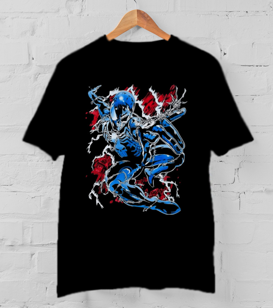 Punisher Spider Man Mashup Marvel Comics Blue Venom Transformation T-Shirt