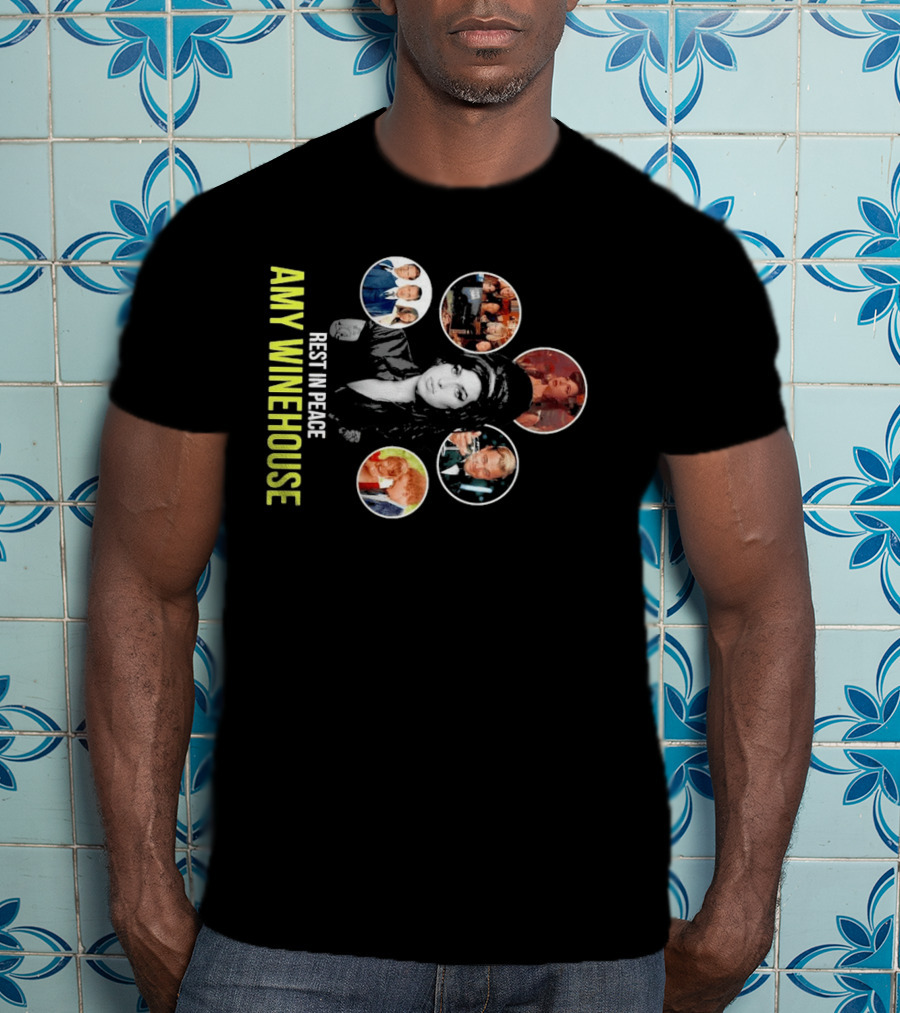 Rest In Peace Amy Winehouse Iconic Collage T-Shirt