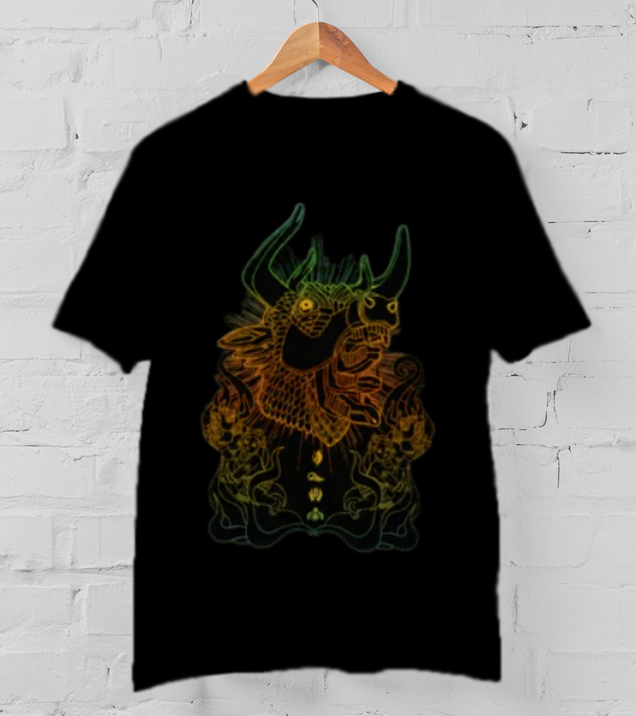 Mastodon Beast Pullover With Intricate Horned Creature T-Shirt