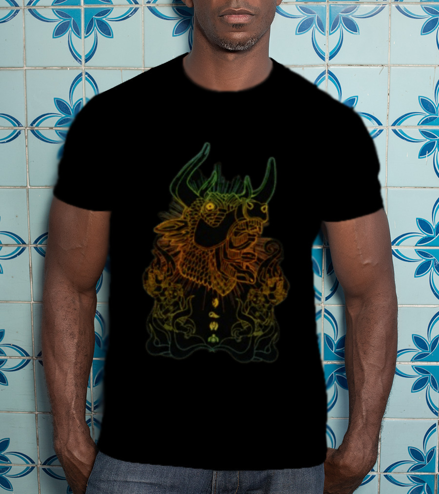 Mastodon Beast Pullover With Intricate Horned Creature T-Shirt