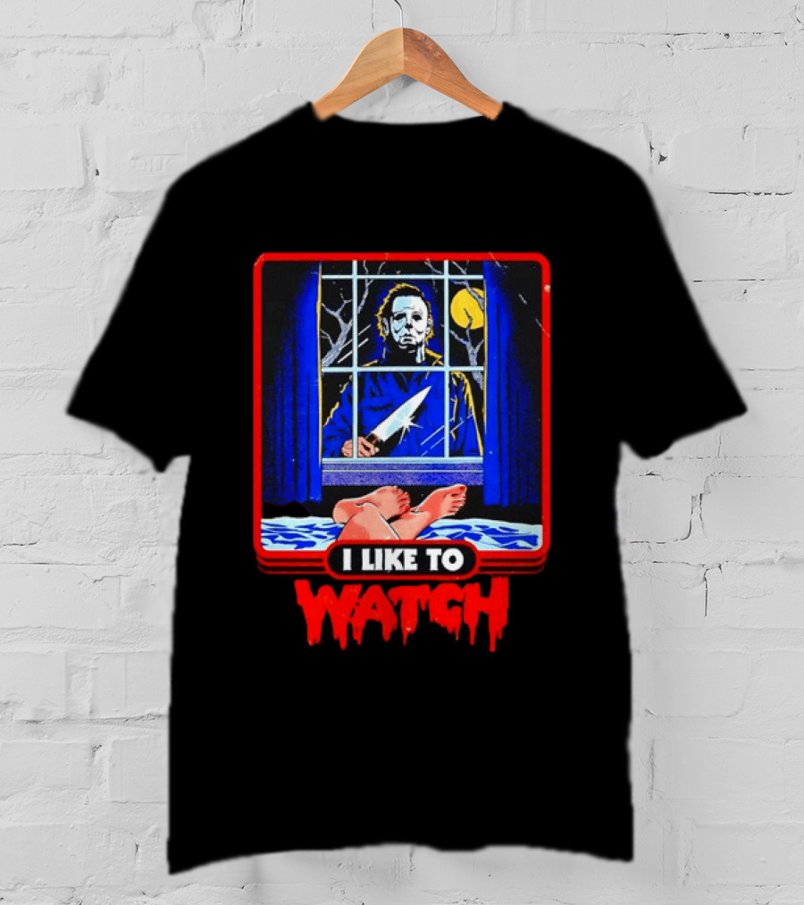 Michael Myers Halloween I Like To Window Scene T-Shirt