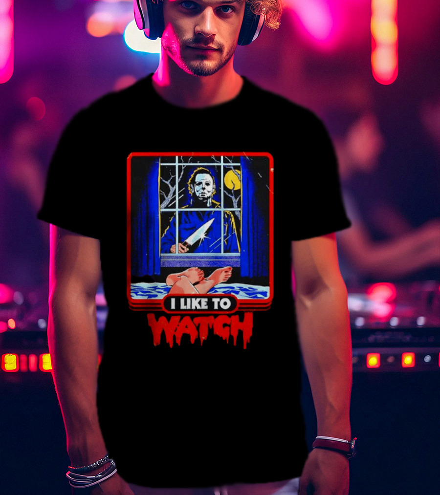 Michael Myers Halloween I Like To Window Scene T-Shirt