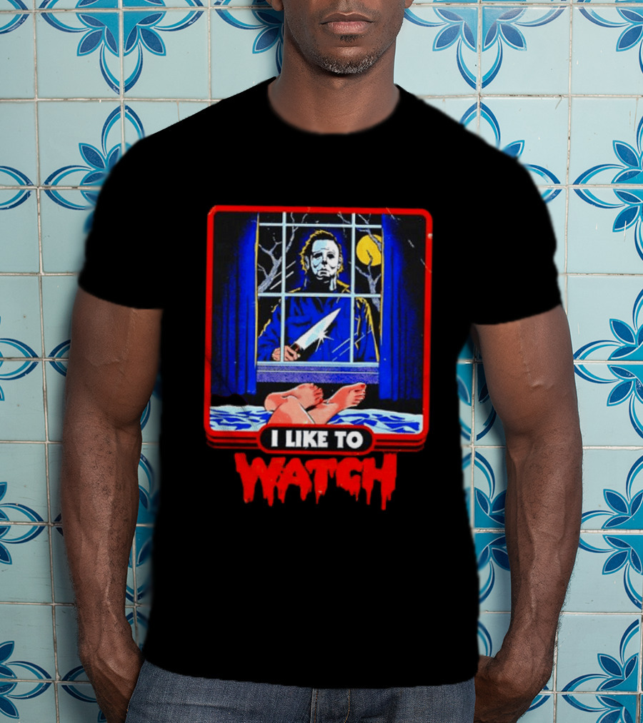 Michael Myers Halloween I Like To Window Scene T-Shirt