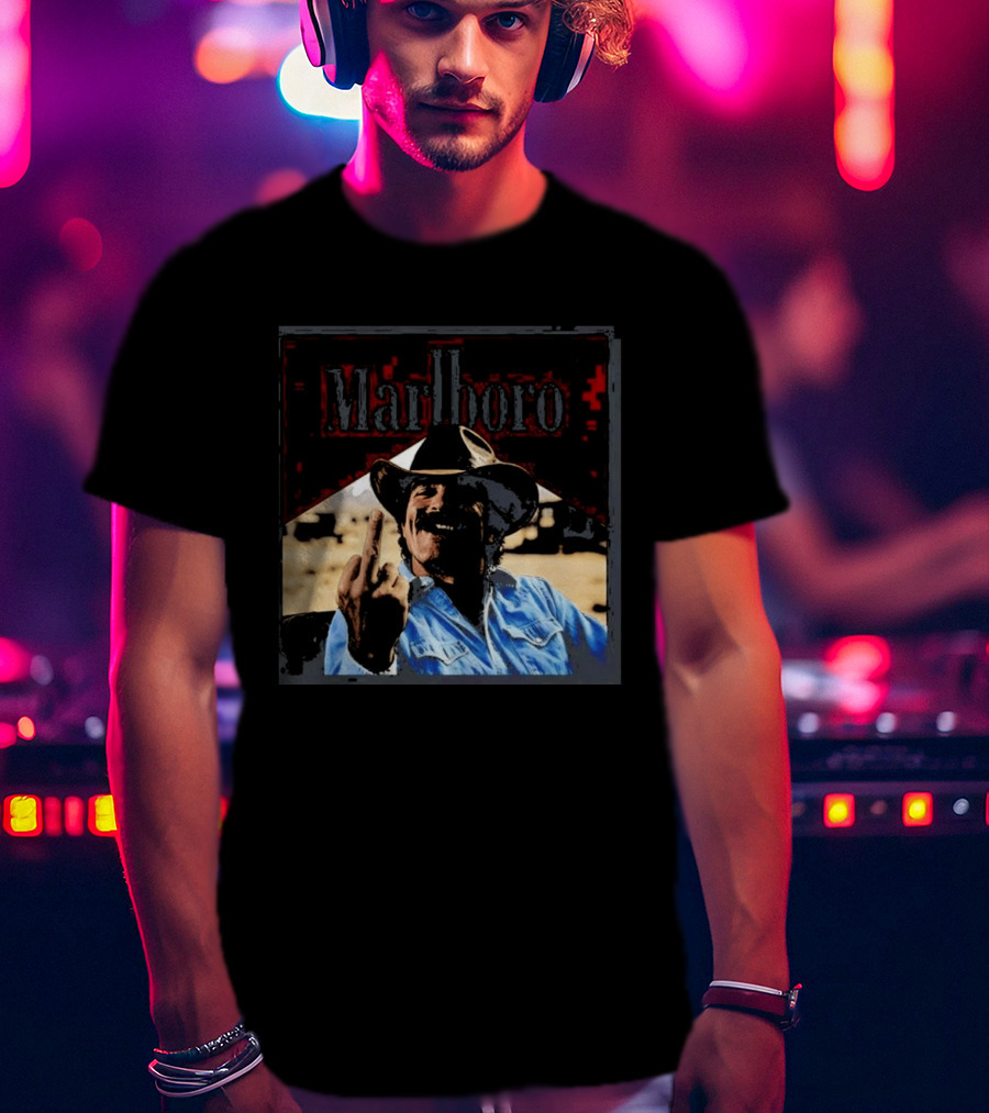 Marlboro Cowboy Middle Finger Cigar Tom Selleck Attitude T-Shirt