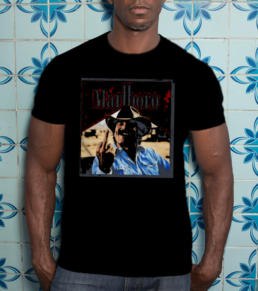 Marlboro Cowboy Middle Finger Cigar Tom Selleck Attitude T-Shirt