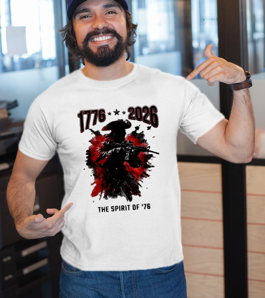 1776 2026 The Spirit Of '76 USA Patriotic Soldier T-Shirt