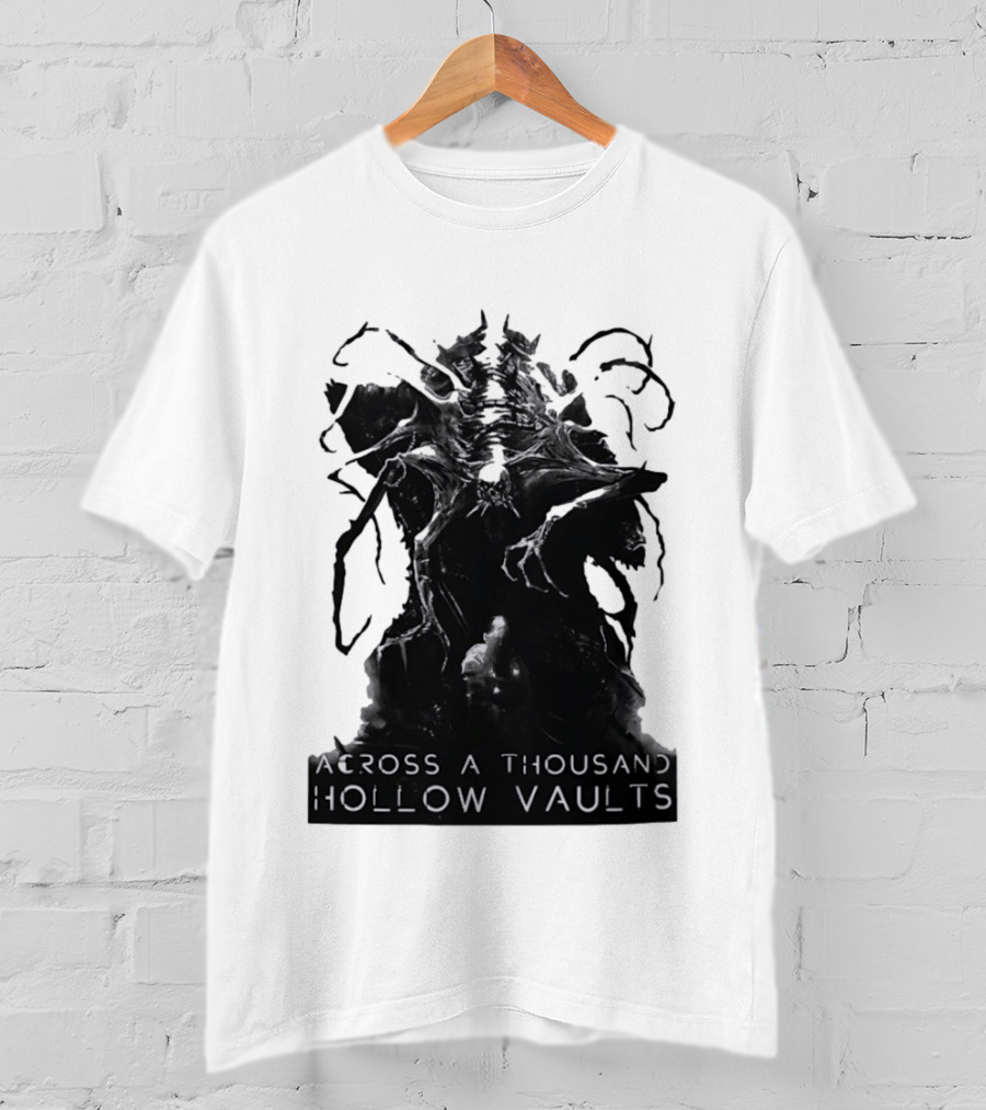 Across A Thousand Hollow Vaults Dark Fantasy Creature Horror Mythical Entity T-Shirt