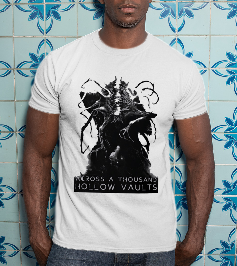Across A Thousand Hollow Vaults Dark Fantasy Creature Horror Mythical Entity T-Shirt