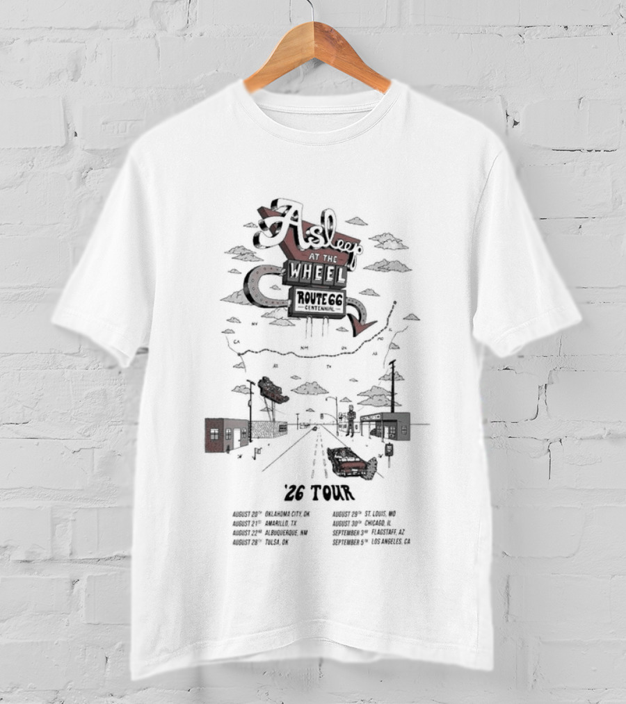 Asleep At The Wheel Tour 2026 Americana Road Trip Texas Nashville Route T-Shirt