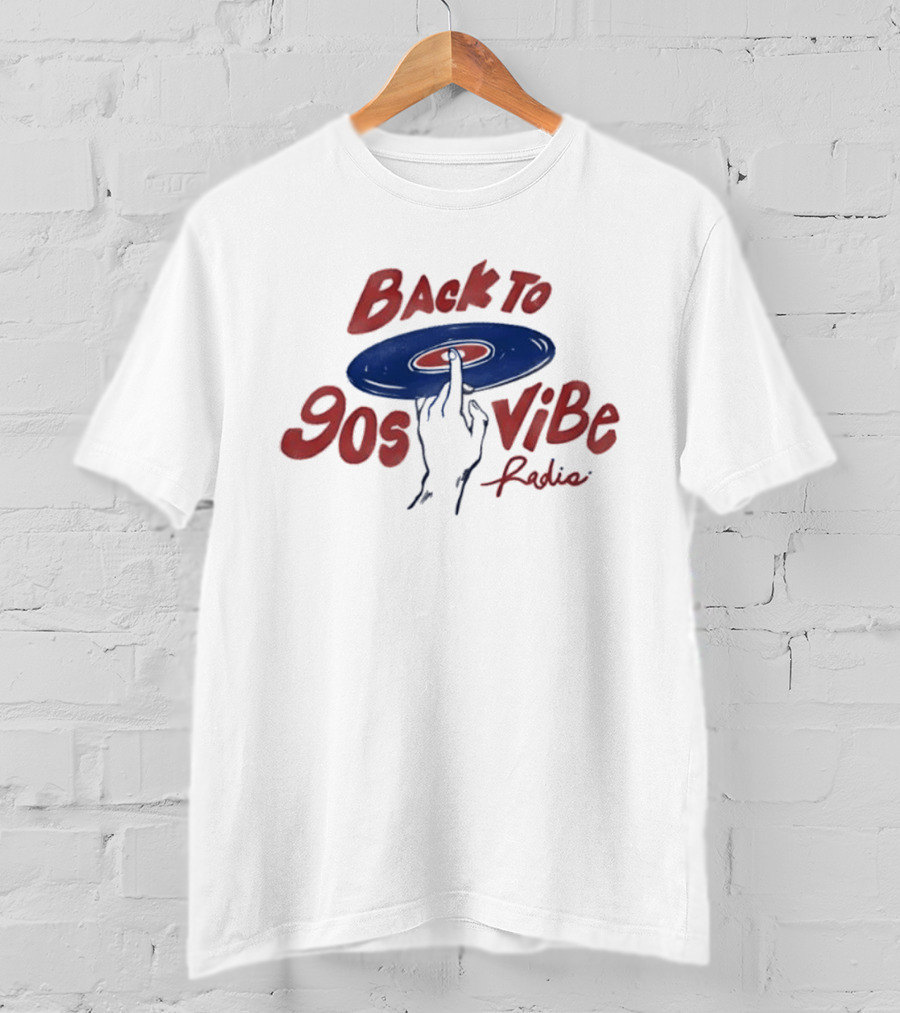 Back To 90s Vibe Radio Spinning Vinyl Hand T-Shirt