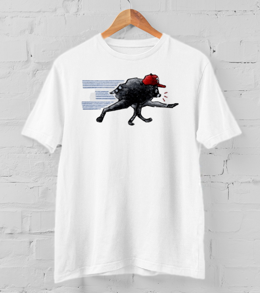 Toronto Blue Jays Baseball Raccoon Wearing Red Cap MLB T-Shirt