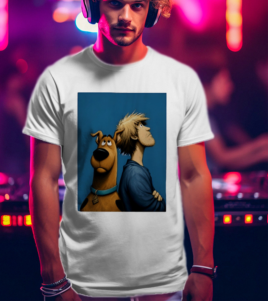 Scooby Doo And Shaggy Rogers Mystery Inc Iconic Cartoon Duo Facing Adventure T-Shirt
