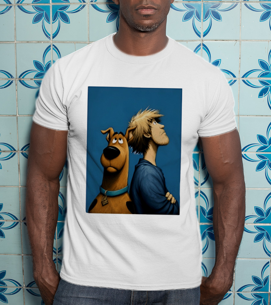 Scooby Doo And Shaggy Rogers Mystery Inc Iconic Cartoon Duo Facing Adventure T-Shirt