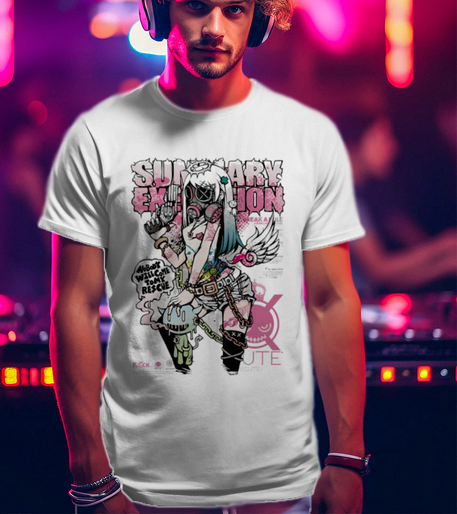 Summary Exhibition Nobody Will Come To My Rescue Execute You Project CK T-Shirt