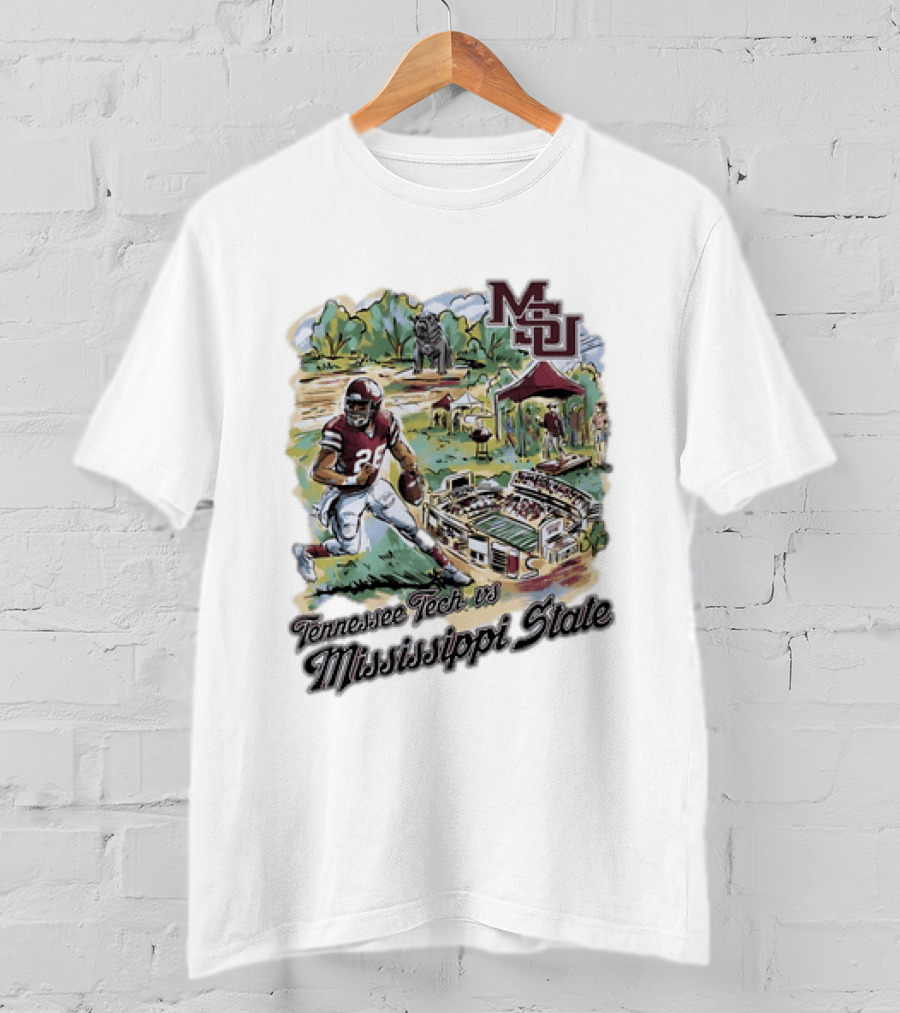 Tennessee Tech Vs Mississippi State Football 2026 Davis Wade Stadium Game Day T-Shirt