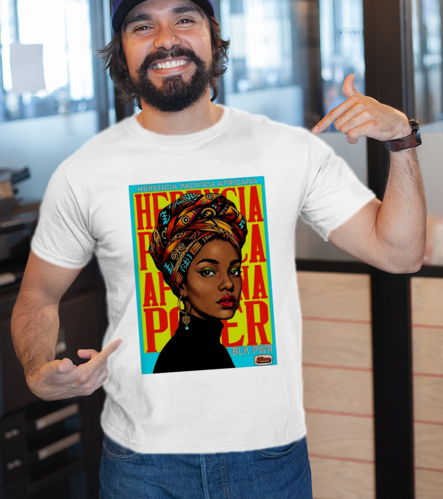 Herencia Pacifica Africana Power Blk Pwr Narez Wear T-Shirt