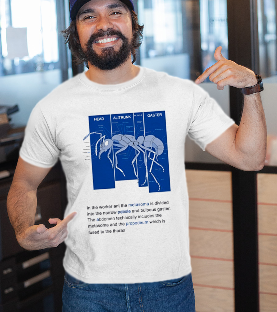 Worker Ant Diagram Head Alitrunk Gaster Metasoma Petiole Biology T-Shirt